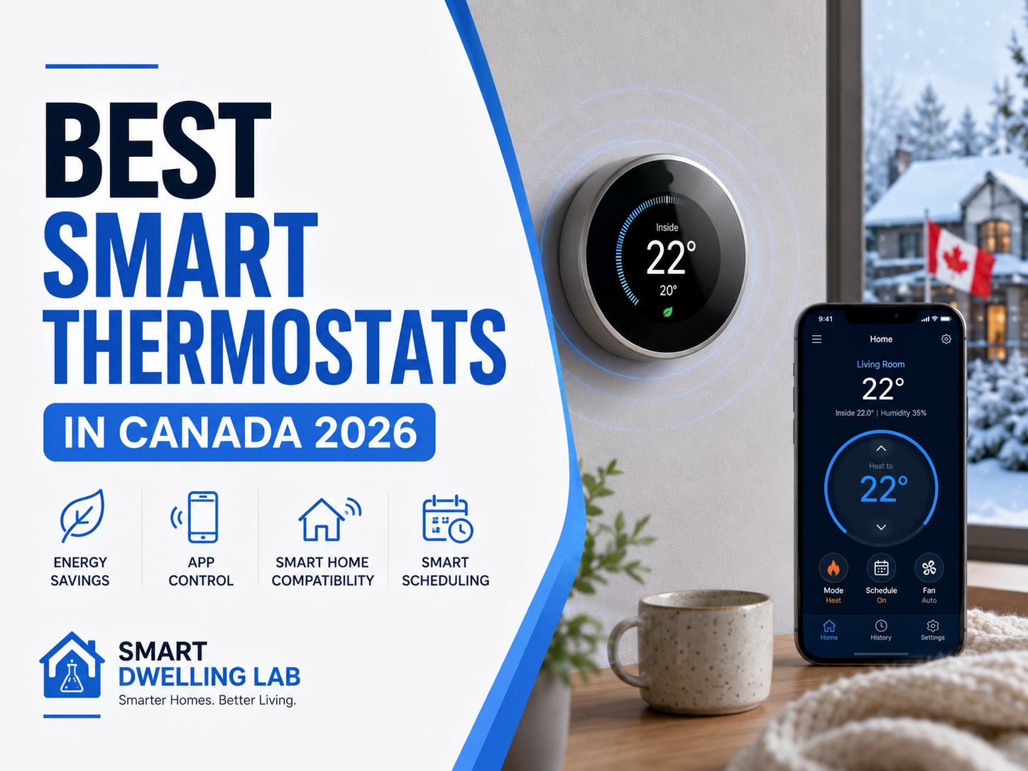 Best smart thermostats in Canada for 2026 featured image comparing top thermostat picks for Canadian homes