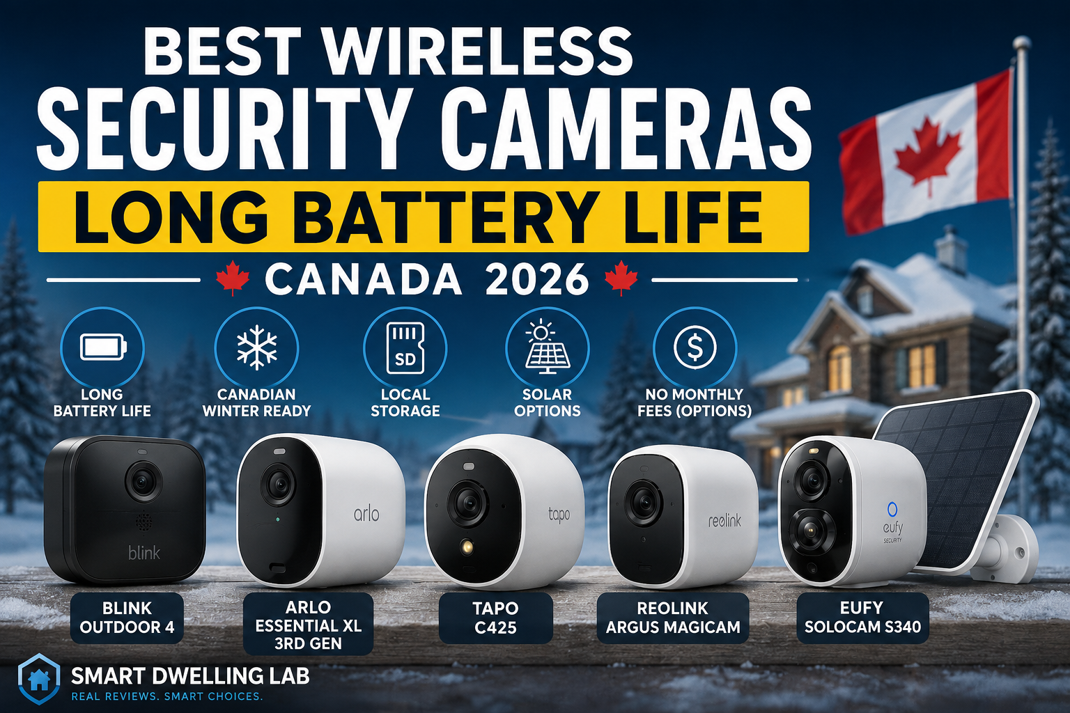 Best Wireless Security Cameras with Long Battery Life in Canada (2026)
