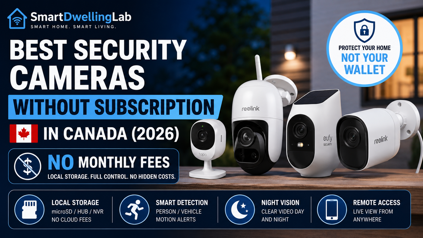 Best Security Cameras Without Subscription in Canada (2026)
